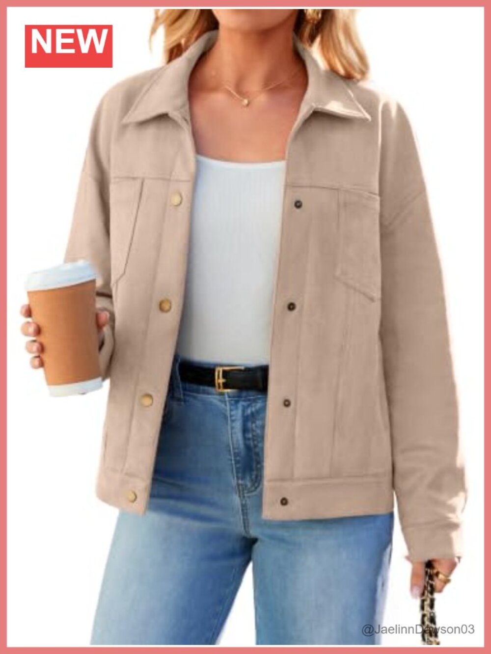 Faux Suede Bomber Jacket Button Down Lightweight Casual Coat Women